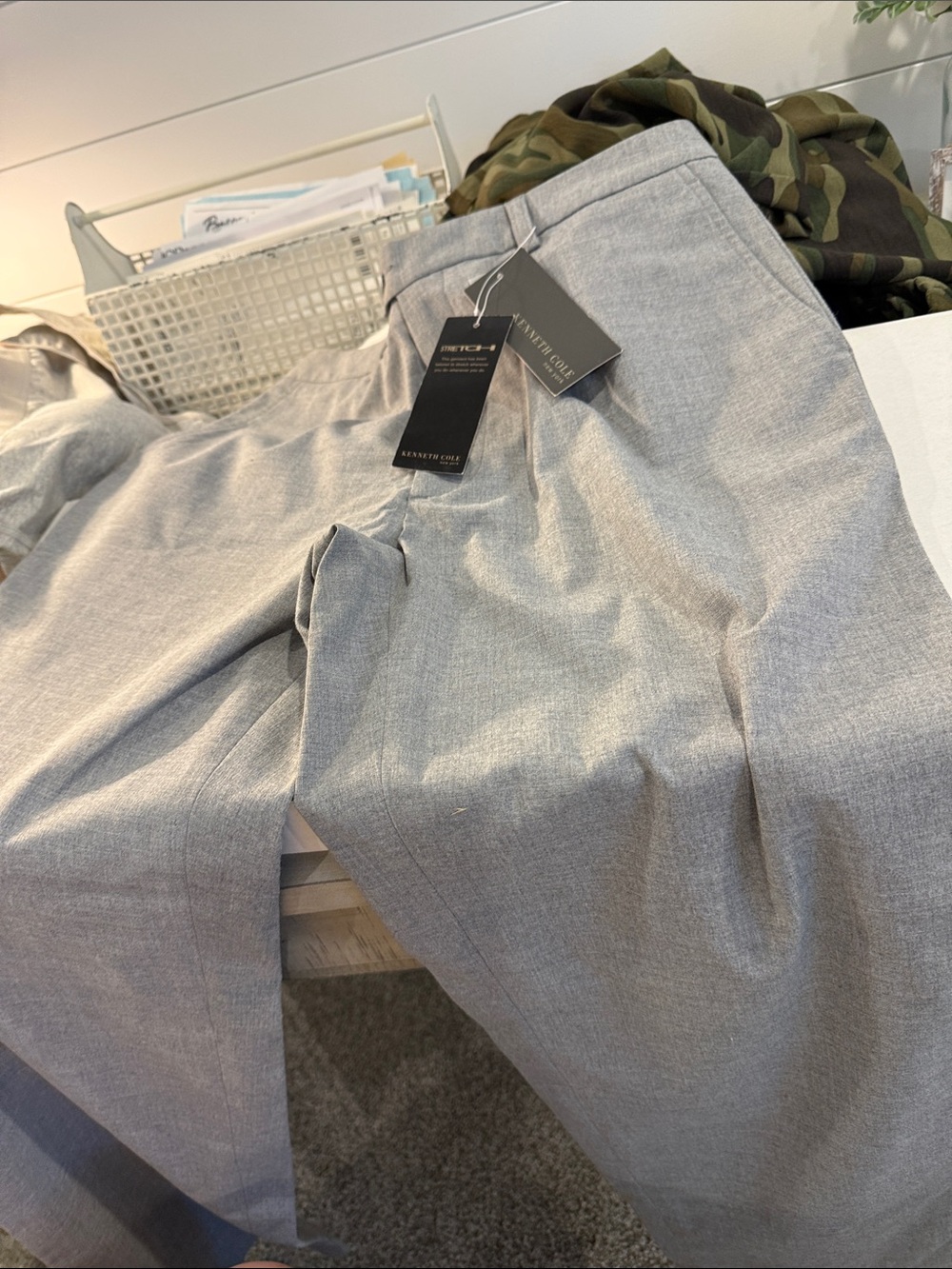 Kenneth Cole Light Heather Gray Dress Slacks
